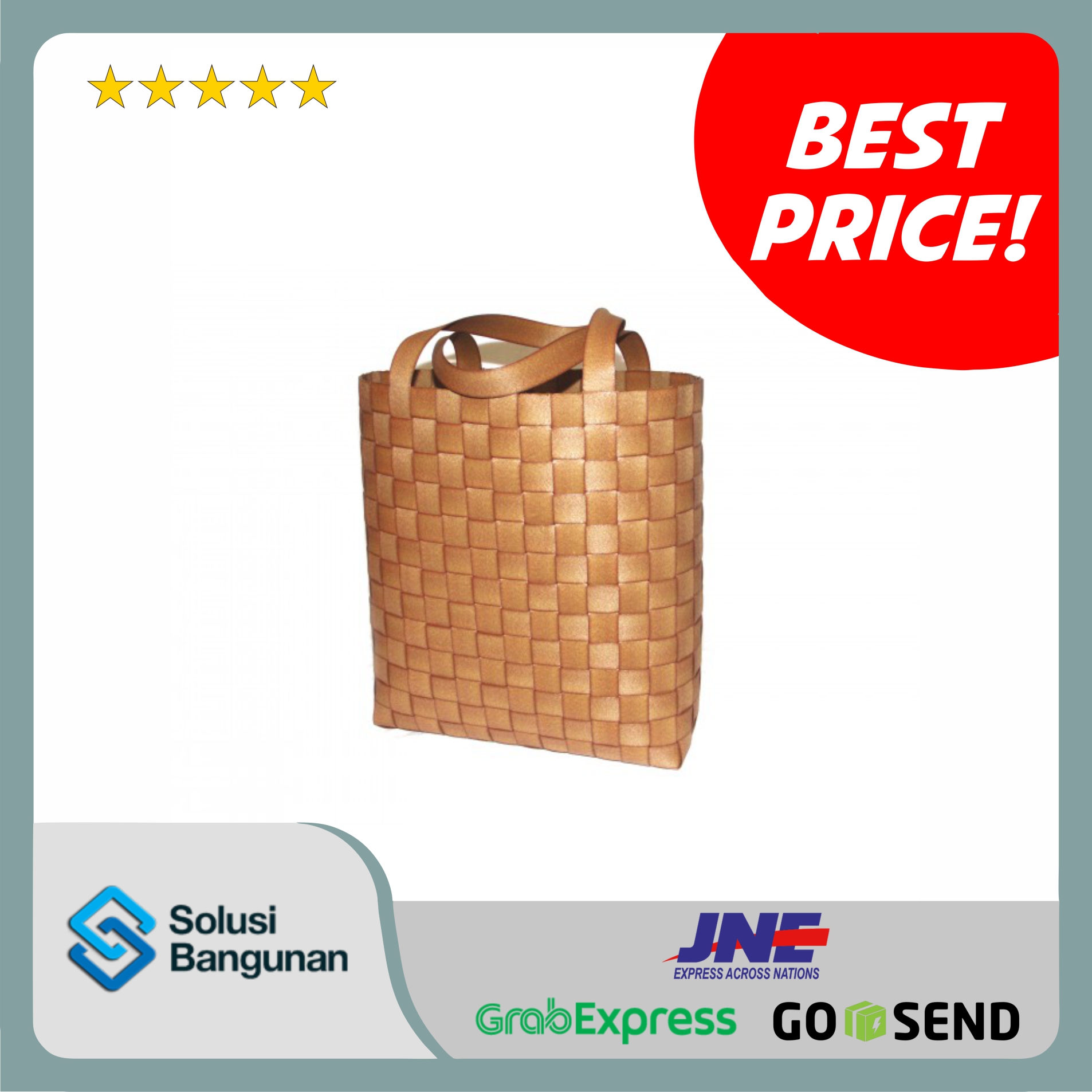 H176A9S - HC Brown Woven Shopper