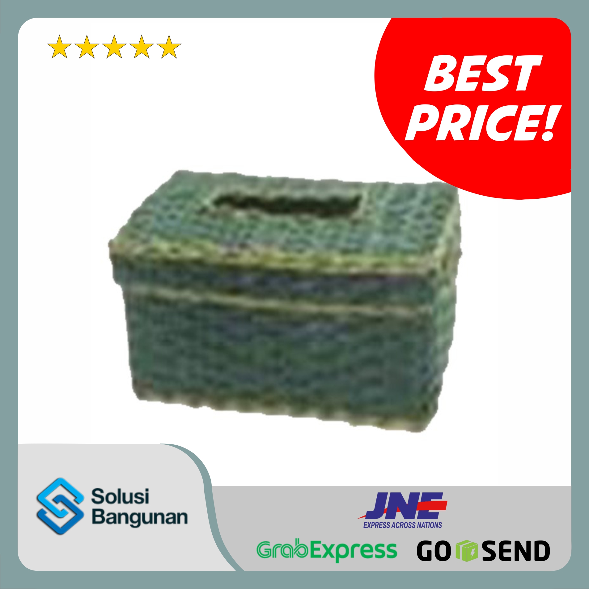 H222A2 - HC Dark Green Tissue Box