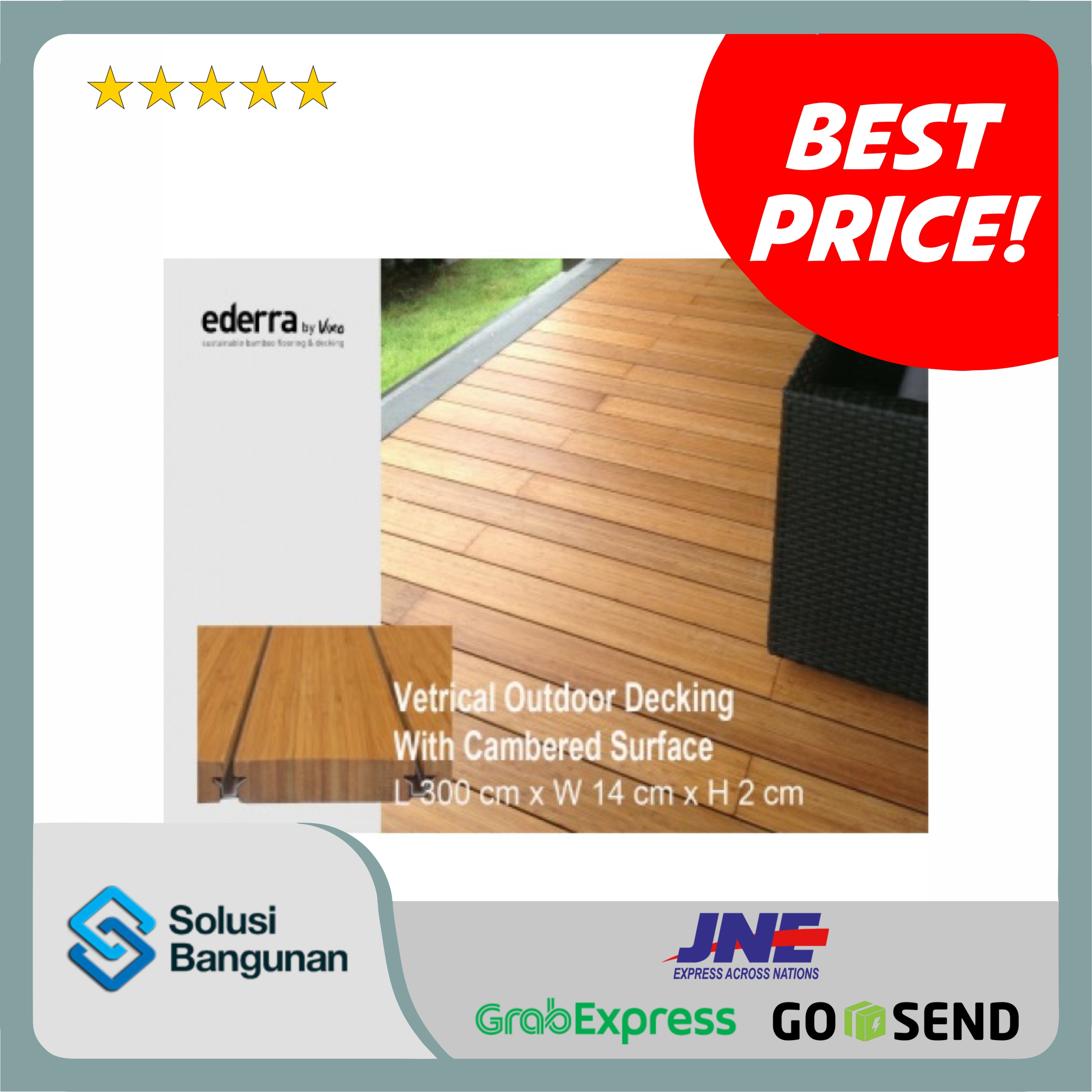 Ederra Vertical Outdoor Decking With Cambered Surface