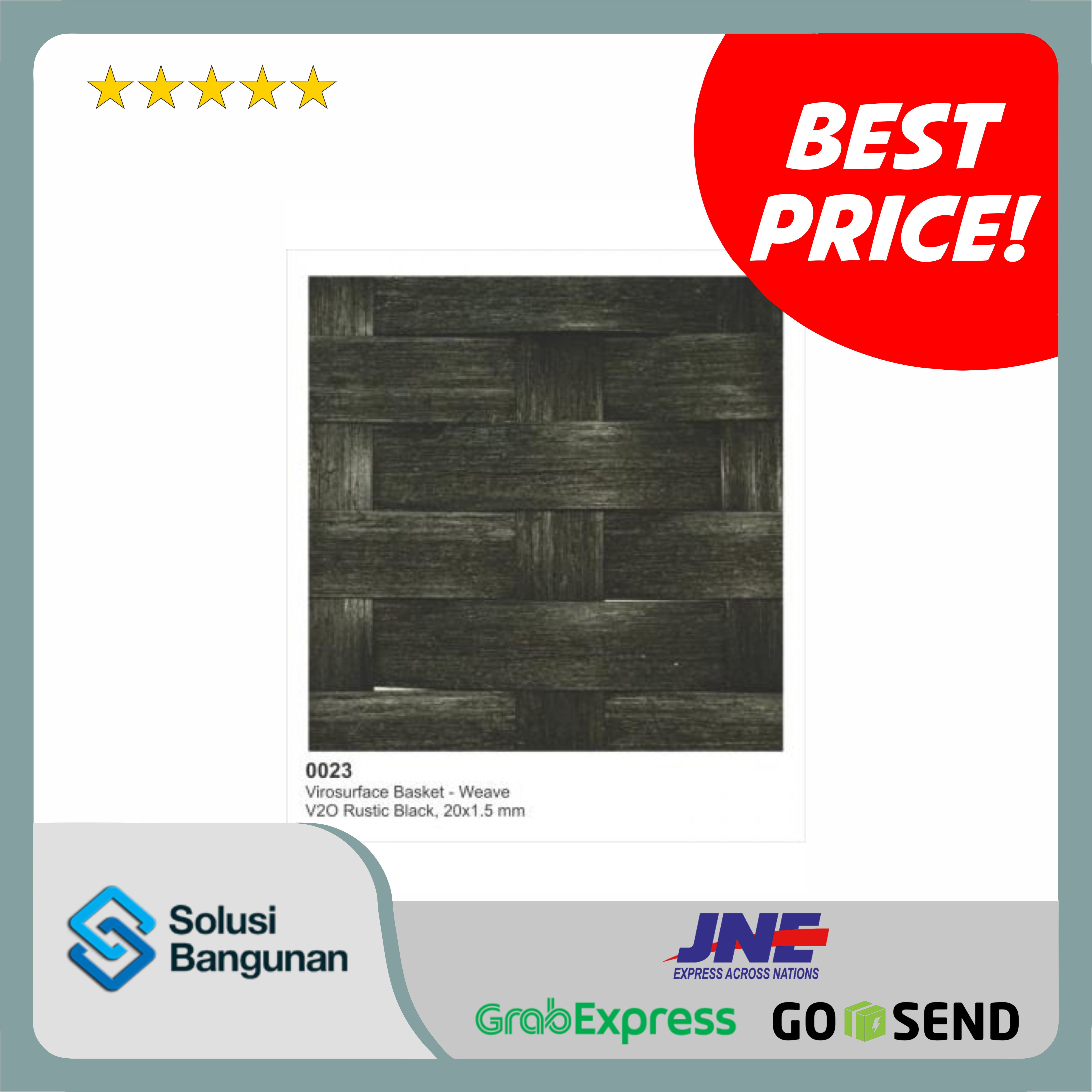 Viro Surface Basket Weave Rustic Black UC Brush Effect