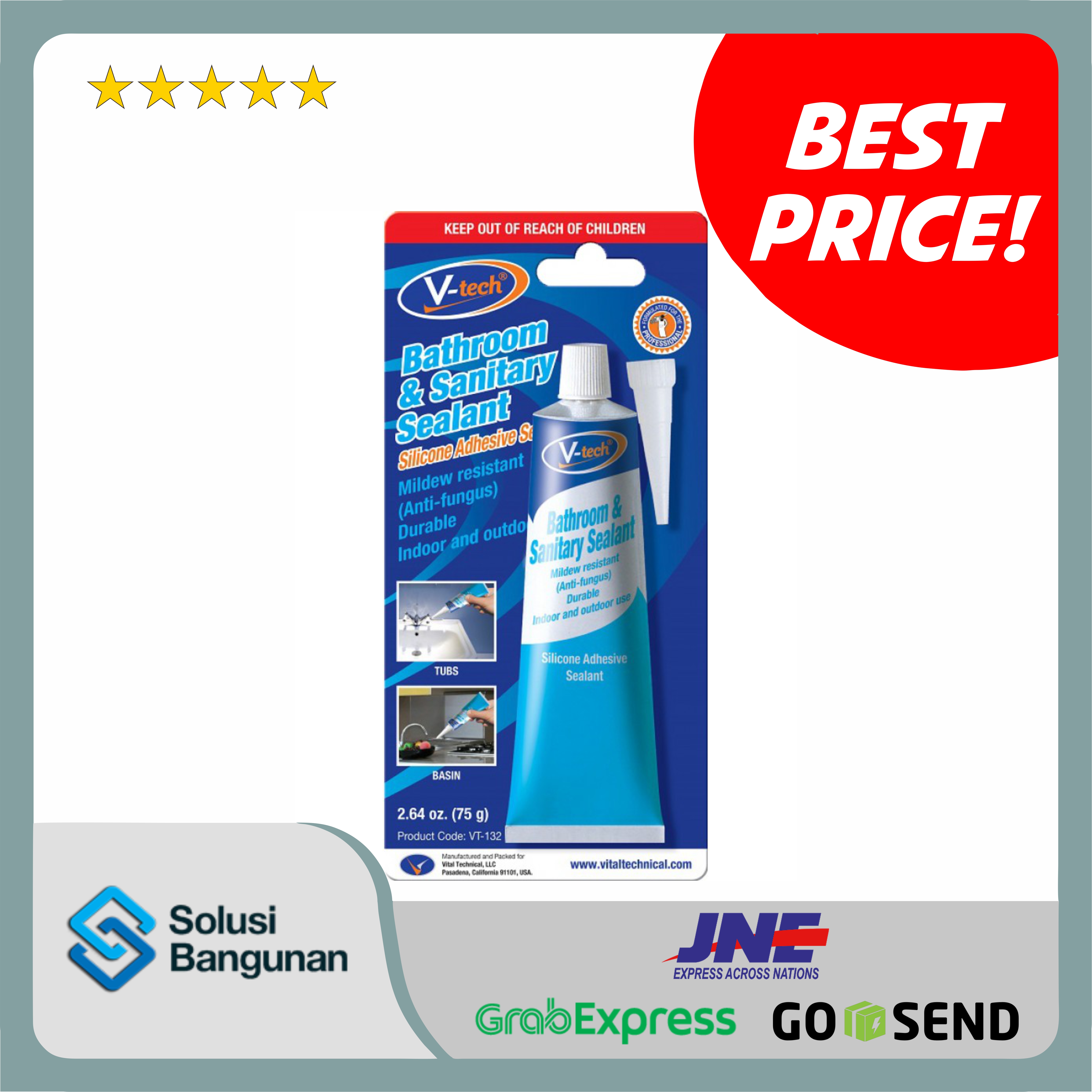VT-132 Bathroom and Sanitary Sealant 75gr